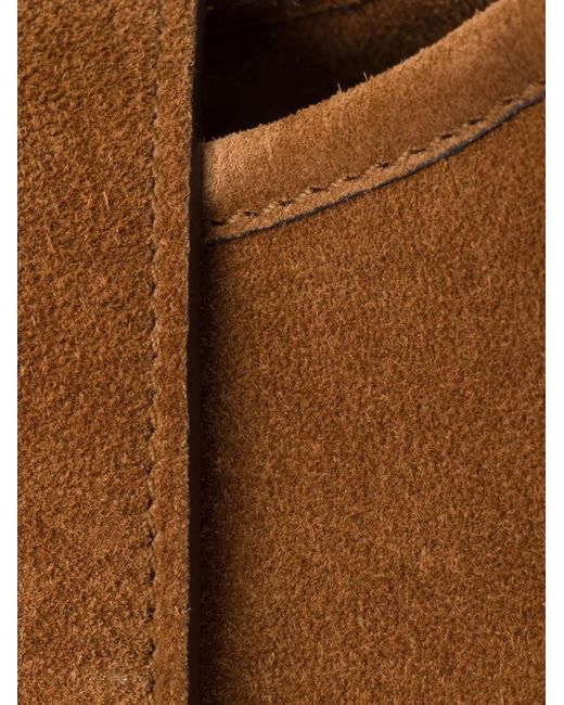 Prada Brown Small Suede Tote Bag