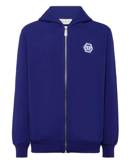 メンズ Philipp Plein ジップアップ パーカー Blue
