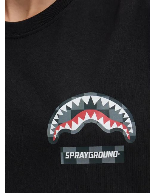 Sprayground Black Logo-Print T-Shirt