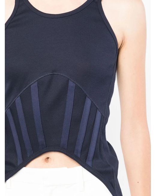 Dion Lee Blue Corset Tank Top