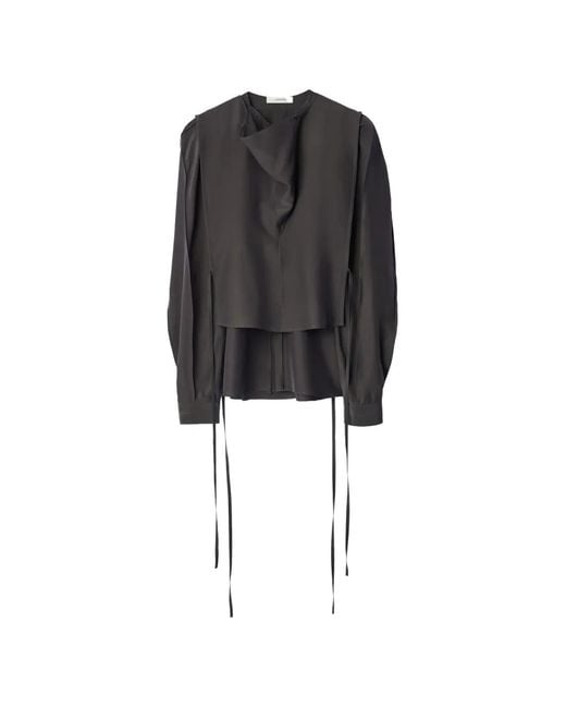 Lemaire Black Layered Blouse
