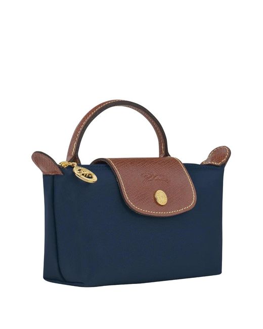 Longchamp Blue Le Pliage Original Pouch Mini Bag
