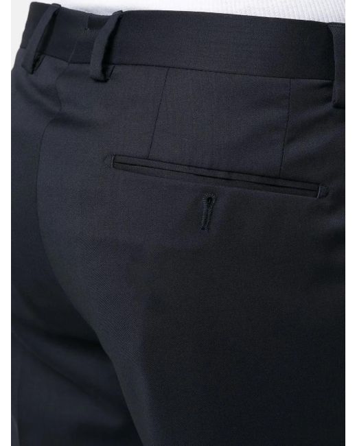 Lardini Blue Tailored Stretch-Wool Trousers for men