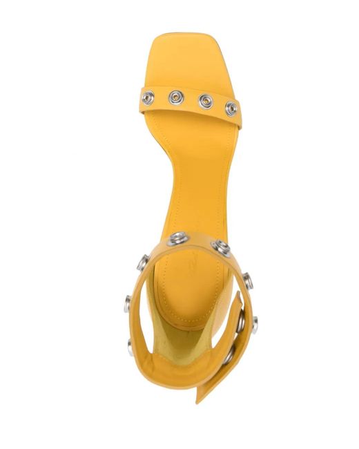 Rick Owens Metallic 100Mm Eyelet-Detail Sandals