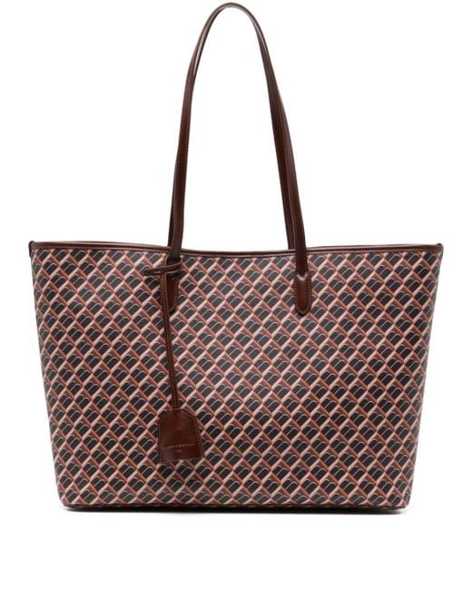 Tammy & Benjamin Brown Monogram-pattern Tote Bag