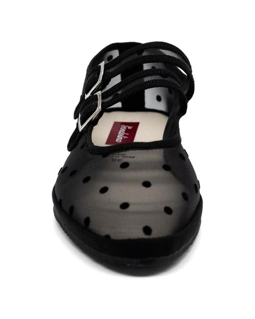 Gondolina Black Moretta Polka-Dot Ballet Flats