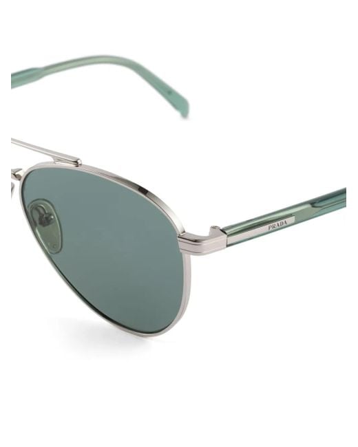 メンズ Prada メタルフレーム サングラス Blue