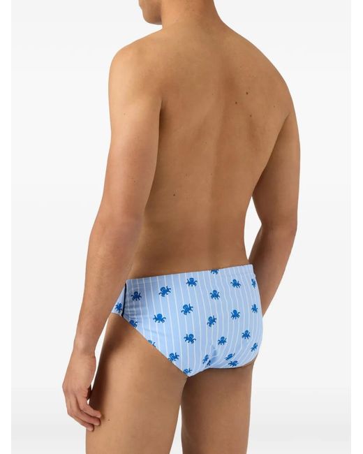 Mc2 Saint Barth Blue Cayo Octopus-Print Swimming Briefs for men