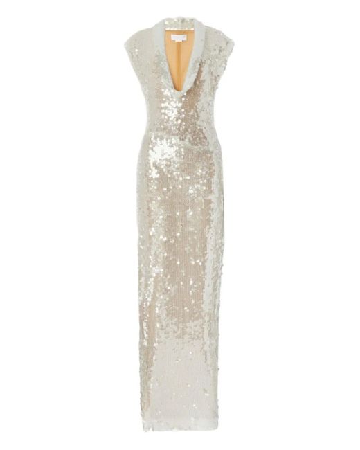 Genny White Abendkleid Mit Pailletten