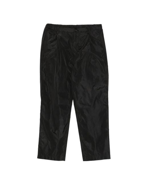 Sofie D'Hoore Black Pleated Elasticated-Waist Trousers