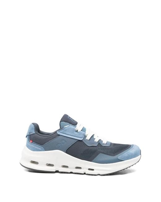 On Shoes Blue Cloudnova Rift Sneakers for men