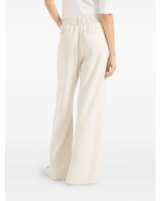 Brunello Cucinelli White Elasticated Track Pants