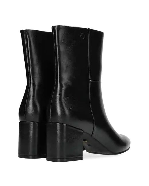Mexx Black Pointed Block Heel Boots