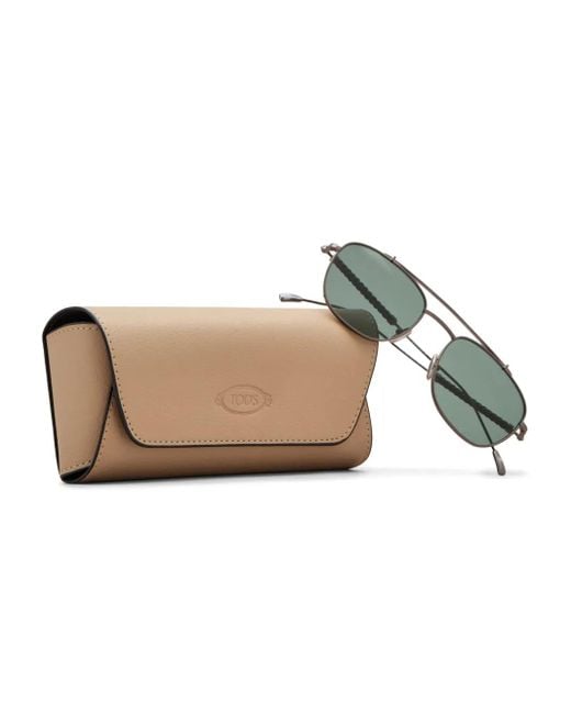 Tod's Green Pilot-Frame Sunglasses for men