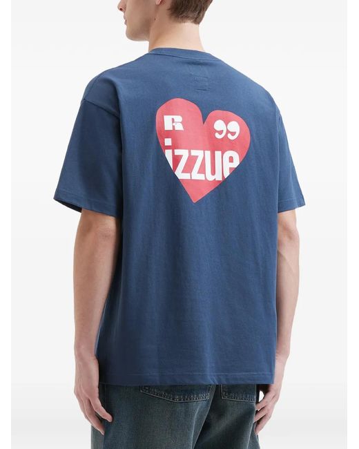 Izzue Blue Heart-Patch T-Shirt for men