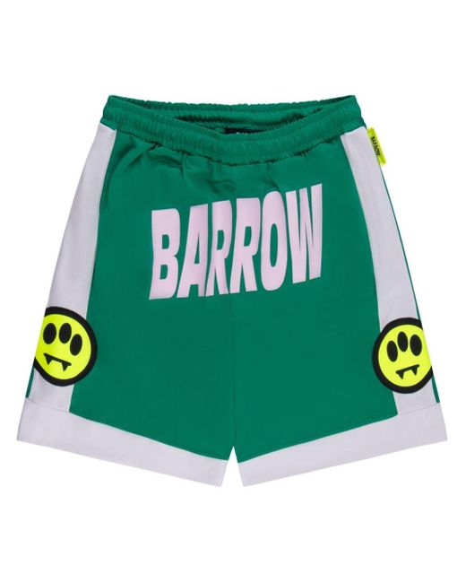 Barrow Green Logo-print Track Shorts