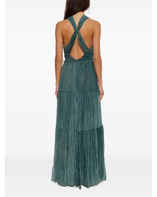 Ulla Johnson Green Freesia Silk Maxi Dress
