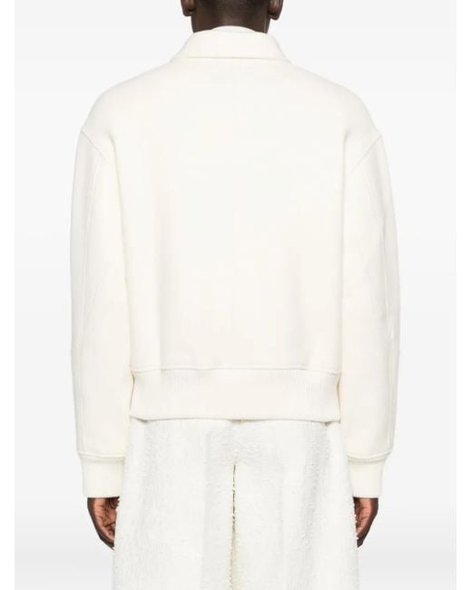 Jacquemus Bomberjacke aus Wollfilz in White für Herren