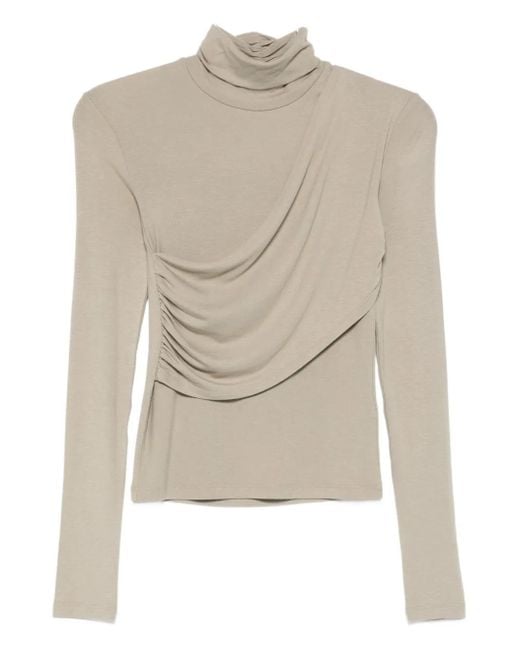 Top A Collo Alto di Patrizia Pepe in Natural