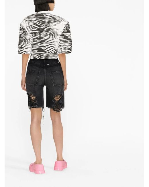 Givenchy Black Denim Knee-Length Shorts