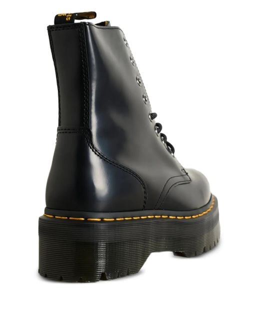 Anfibi Jadon Smooth Con Plateau di Dr. Martens in Black