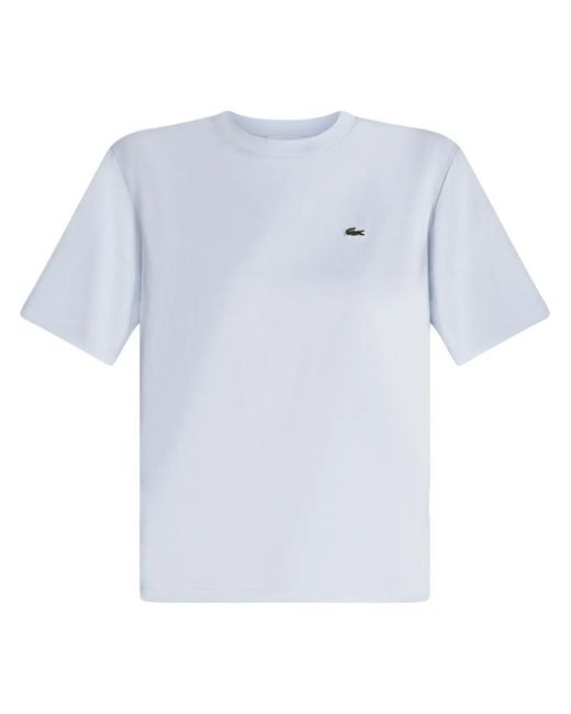 Lacoste White Crew-Neck T-Shirt