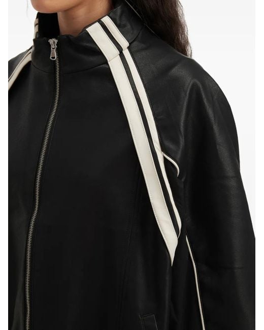 Mini Cream Black Striped Zip Jacket