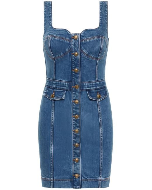 Rebecca Vallance Blue Sleeveless Mini Dress