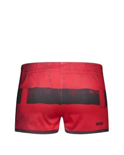 AVAVAV Red X Adidas Originals Logo-Print Shorts (Set Of Two)