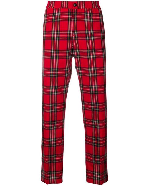 Stussy Synthetic Check Tapered Trousers 