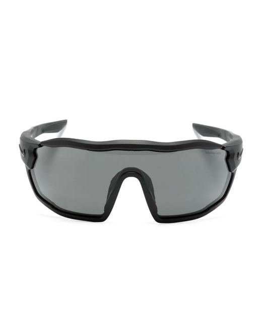 Nike Gray Show X3 Rush Shield-Frame Sunglasses