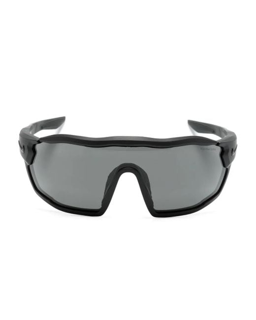 Nike Gray Show X3 Rush Shield-Frame Sunglasses