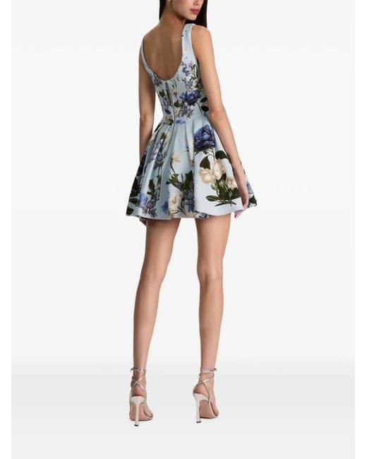 Alice + Olivia Blue Estrella Mini Dress