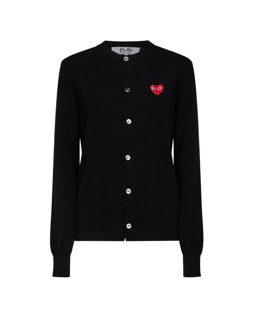 COMME DES GARÇONS PLAY Black Heart-Patch Cardigan