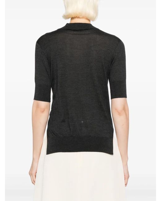Jil Sander Black Crew-Neck Top