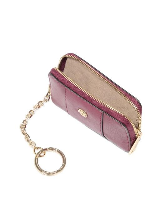 Piquadro Purple Logo-Plaque Leather Key Holder