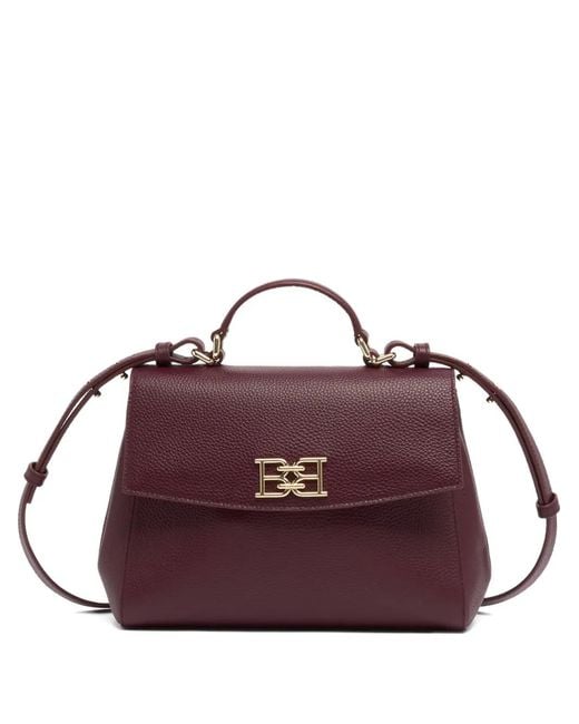 Bally Purple Grained Tote Bag
