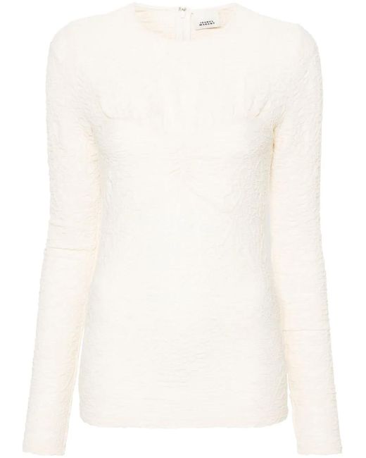 Isabel Marant White Floride Jacquard Top