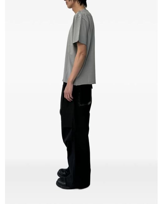 SAN263-1 Gray Taped-Seam Cotton T-Shirt for men