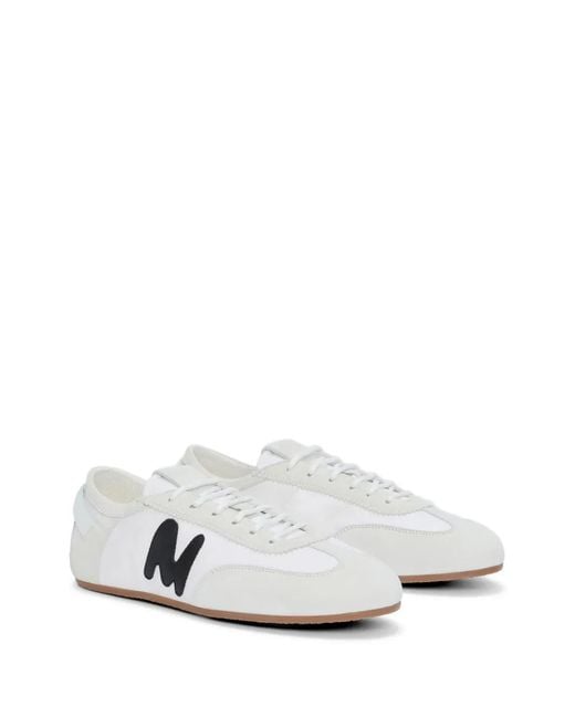MSGM White Logo Low-Top Sneakers for men