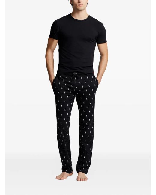 Polo Ralph Lauren Gray Signature Pony Cotton Pyjama Trousers for men