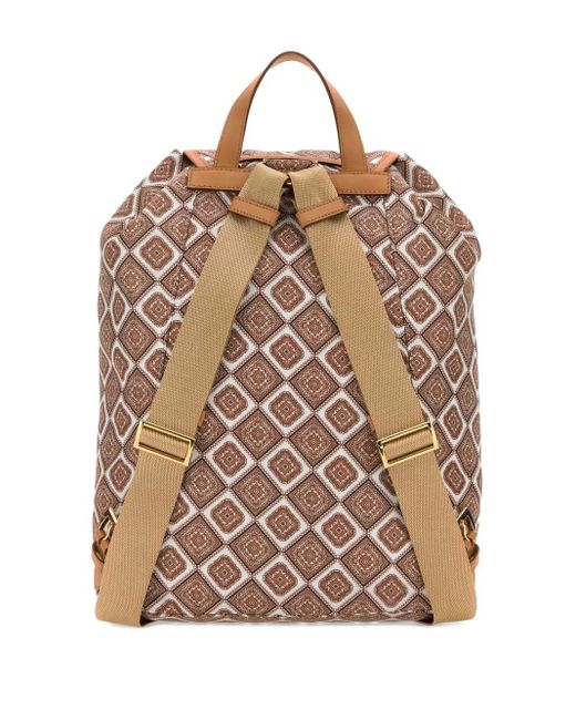 Prada Pink Geometric-Pattern Backpack