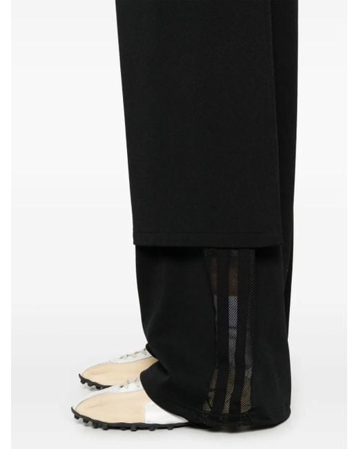 Y-3 Black 3-Stripes Open-Hem Track Pants for men