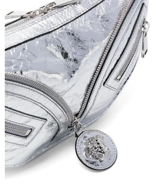 Versace White 'repeat' Metallic Shoulder Bag