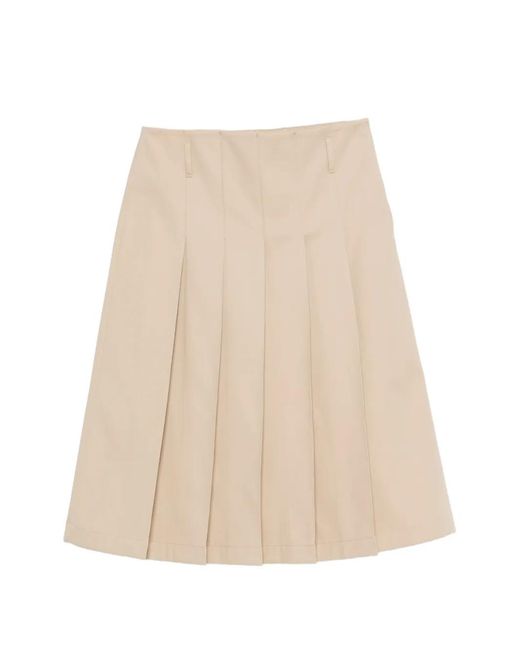 A.P.C. Natural A. P.C. A-Line Skirt With Belt Loops And Zip Fastening