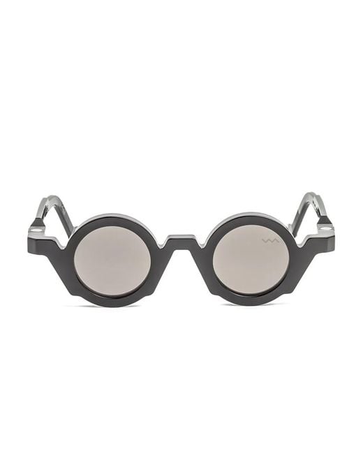 VAVA Eyewear Black Round-Frame Sunglasses