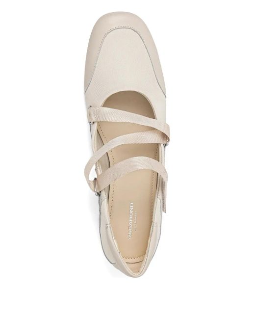 Vagabond White Hillary Cross-Strap Ballet Flats