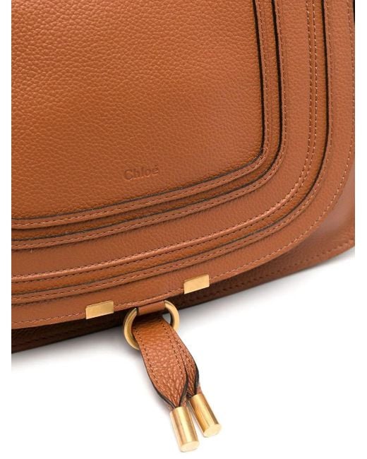 Chloé Marcie レザーハンドバッグ Brown