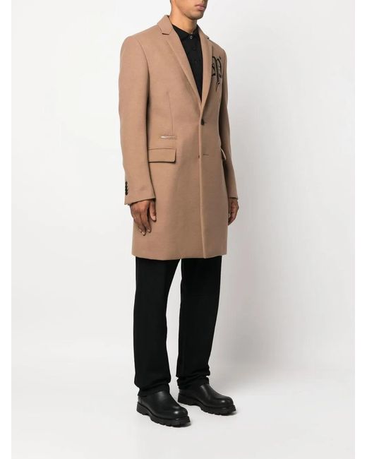 Philipp Plein Brown Coat for men