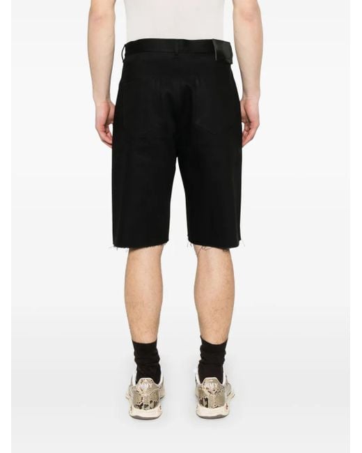 Rick Owens Black Geth Cutoffs Shorts for men